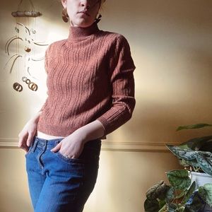 Red Clay Ribbed Sweater